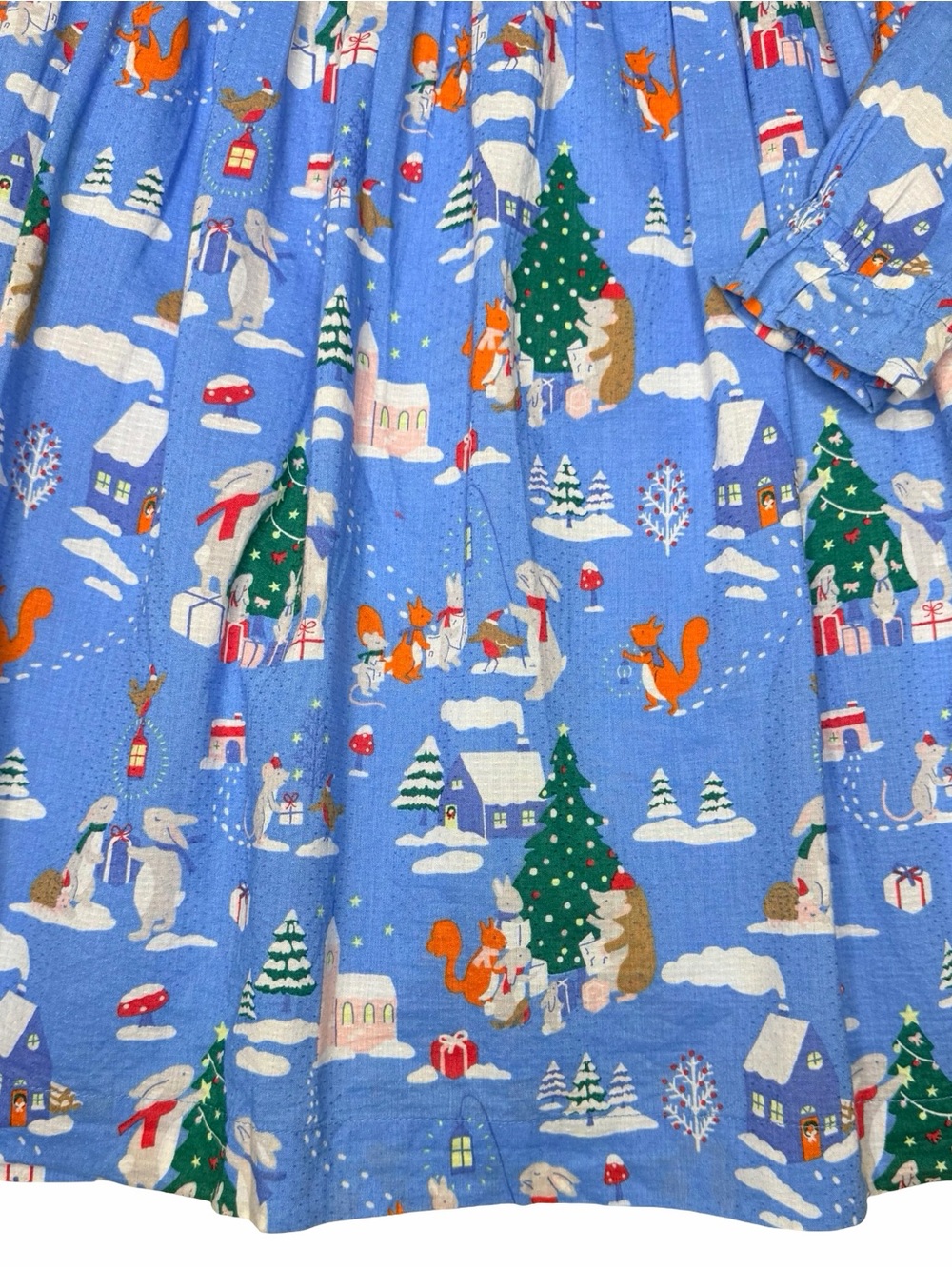 Mini Boden Woodland Christmas Smocked Dress - Picture 2 of 5